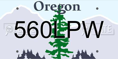 560LPW Oregon License Plate