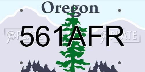 561AFR Oregon License Plate