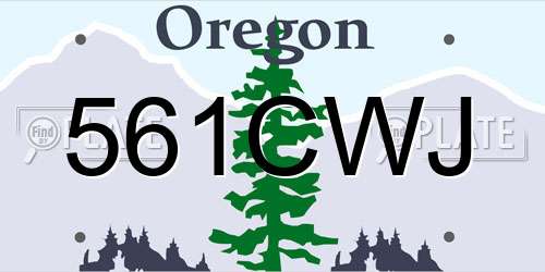 561CWJ Oregon License Plate