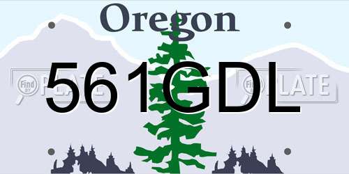 561GDL Oregon License Plate