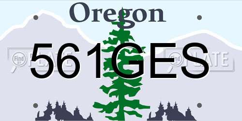 561GES Oregon License Plate
