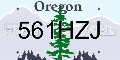 561HZJ Oregon License Plate