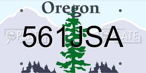 561JSA Oregon License Plate