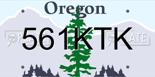 561KTK Oregon License Plate