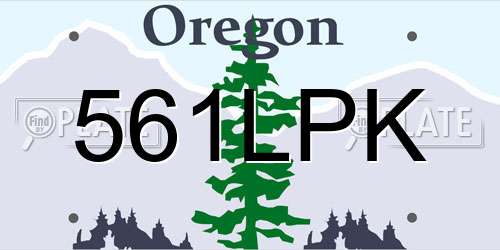 561LPK Oregon License Plate