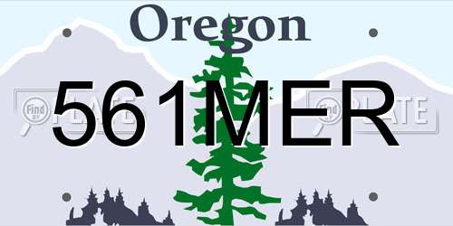 561MER Oregon License Plate