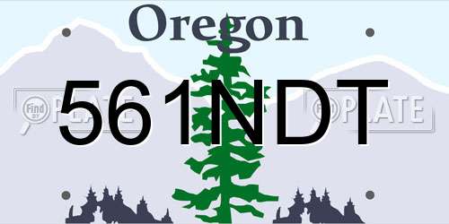 561NDT Oregon License Plate