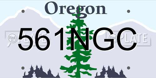 561NGC Oregon License Plate