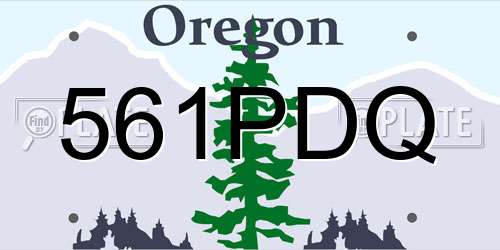 561PDQ Oregon License Plate