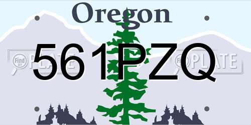 561PZQ Oregon License Plate