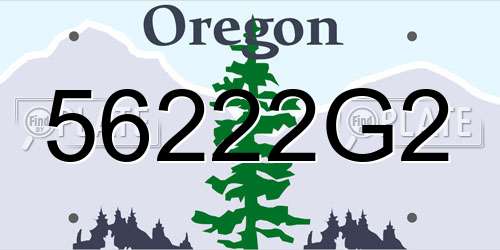 56222G2 Oregon License Plate
