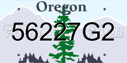 56227G2 Oregon License Plate