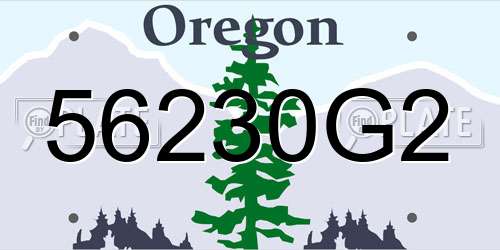 56230G2 Oregon License Plate