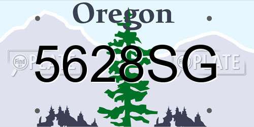 5628SG Oregon License Plate