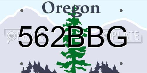 562BBG Oregon License Plate