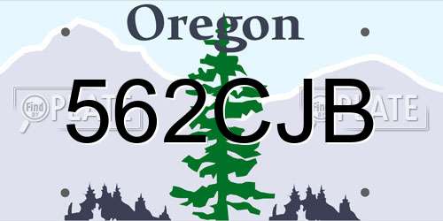 562CJB Oregon License Plate