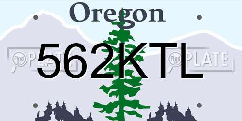562KTL Oregon License Plate