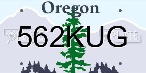 562KUG Oregon License Plate