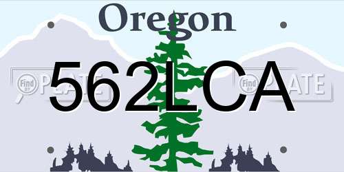 562LCA Oregon License Plate
