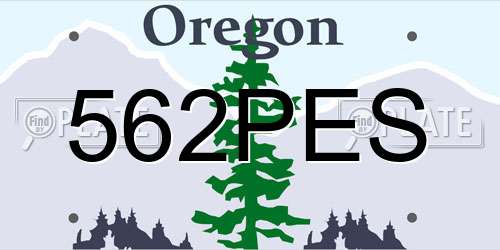 562PES Oregon License Plate
