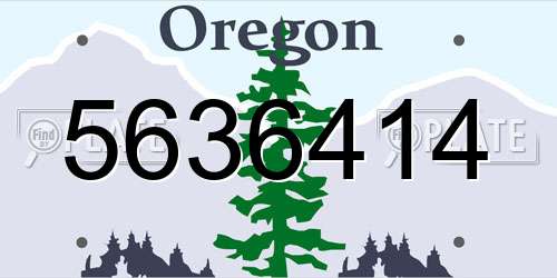 5636414 Oregon License Plate