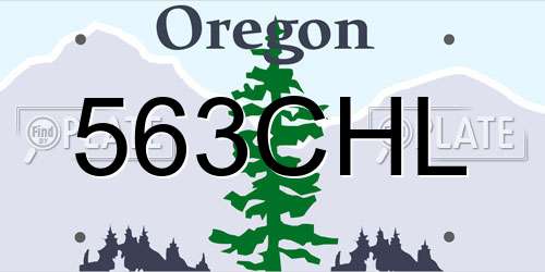 563CHL Oregon License Plate