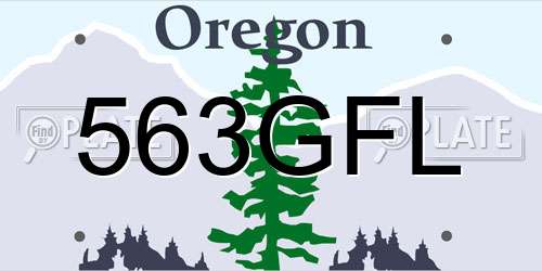 563GFL Oregon License Plate