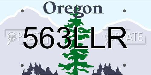 563LLR Oregon License Plate