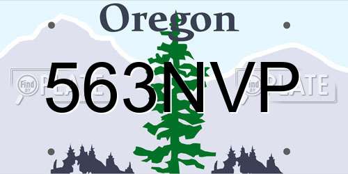 563NVP Oregon License Plate