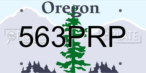 563PRP Oregon License Plate