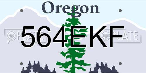 564EKF Oregon License Plate