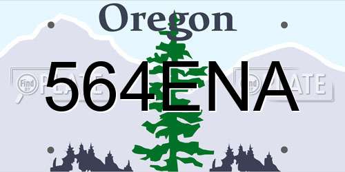 564ENA Oregon License Plate