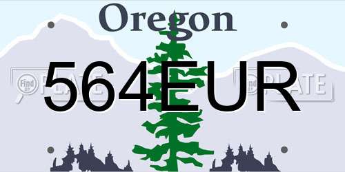 564EUR Oregon License Plate