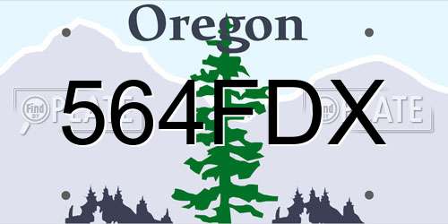 564FDX Oregon License Plate