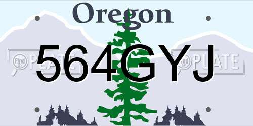 564GYJ Oregon License Plate