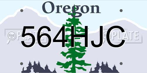 564HJC Oregon License Plate