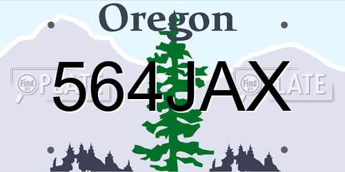 564JAX Oregon License Plate