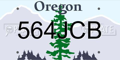 564JCB Oregon License Plate