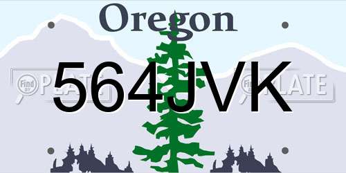 564JVK Oregon License Plate