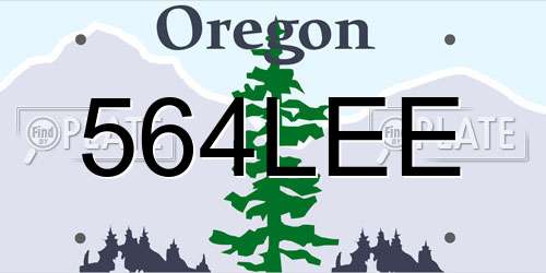 564LEE Oregon License Plate
