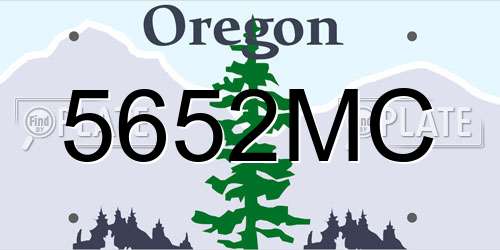 5652MC Oregon License Plate