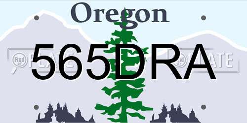 565DRA Oregon License Plate