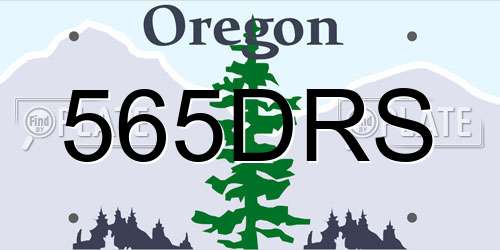 565DRS Oregon License Plate