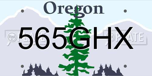 565GHX Oregon License Plate