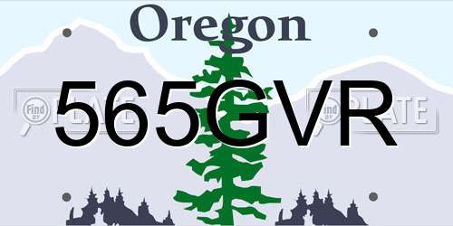 565GVR Oregon License Plate