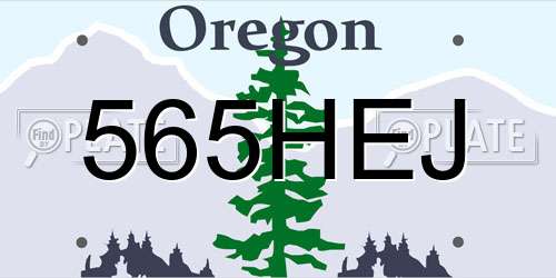 565HEJ Oregon License Plate