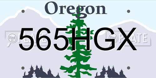 565HGX Oregon License Plate