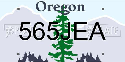565JEA Oregon License Plate