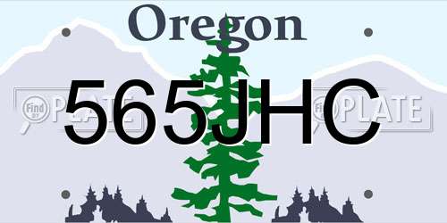 565JHC Oregon License Plate