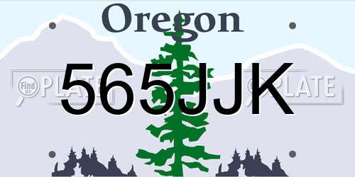 565JJK Oregon License Plate
